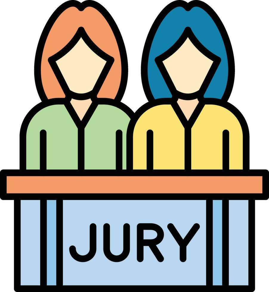 jurymedlem kvinna vektor ikon