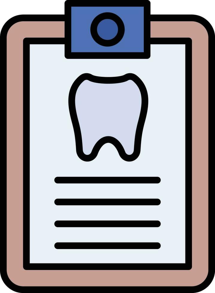Vektorsymbol für zahnärztliche Aufzeichnungen vektor