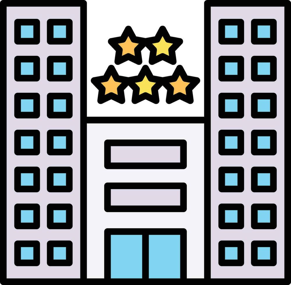 5 stjärna hotell vektor ikon