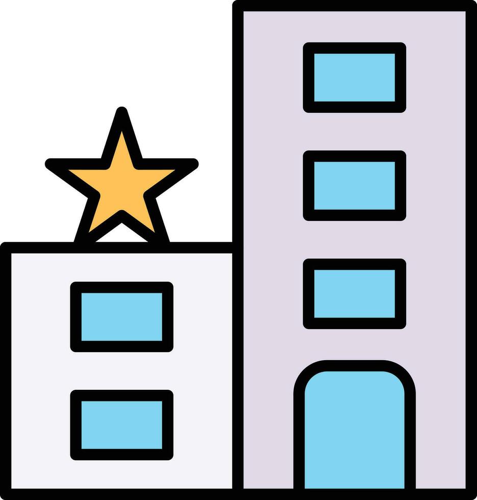 1 Star Hotel Vektor Symbol