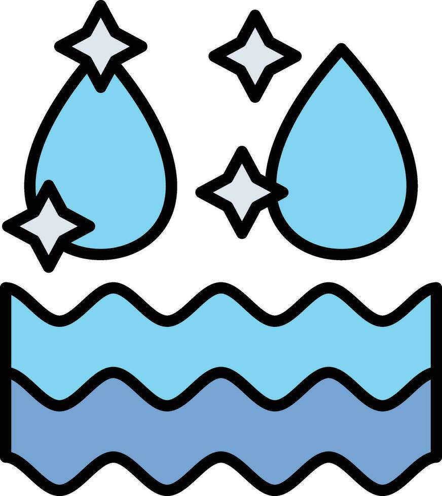 rena vatten vektor ikon