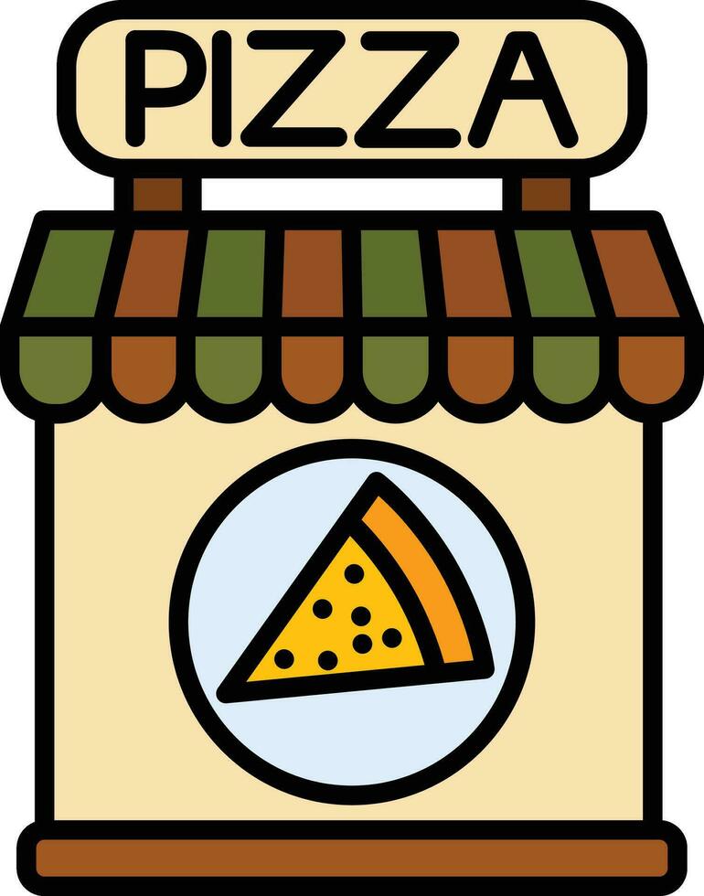 Pizza Geschäft Vektor Symbol