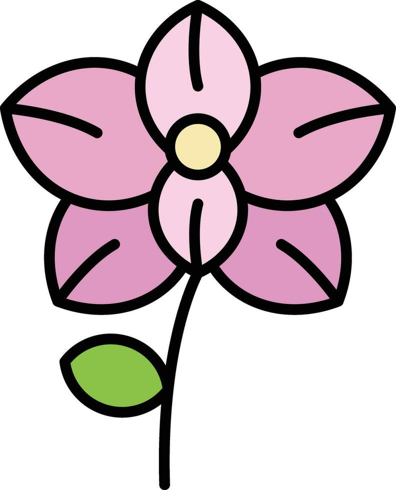 Orchidee Vektor Symbol