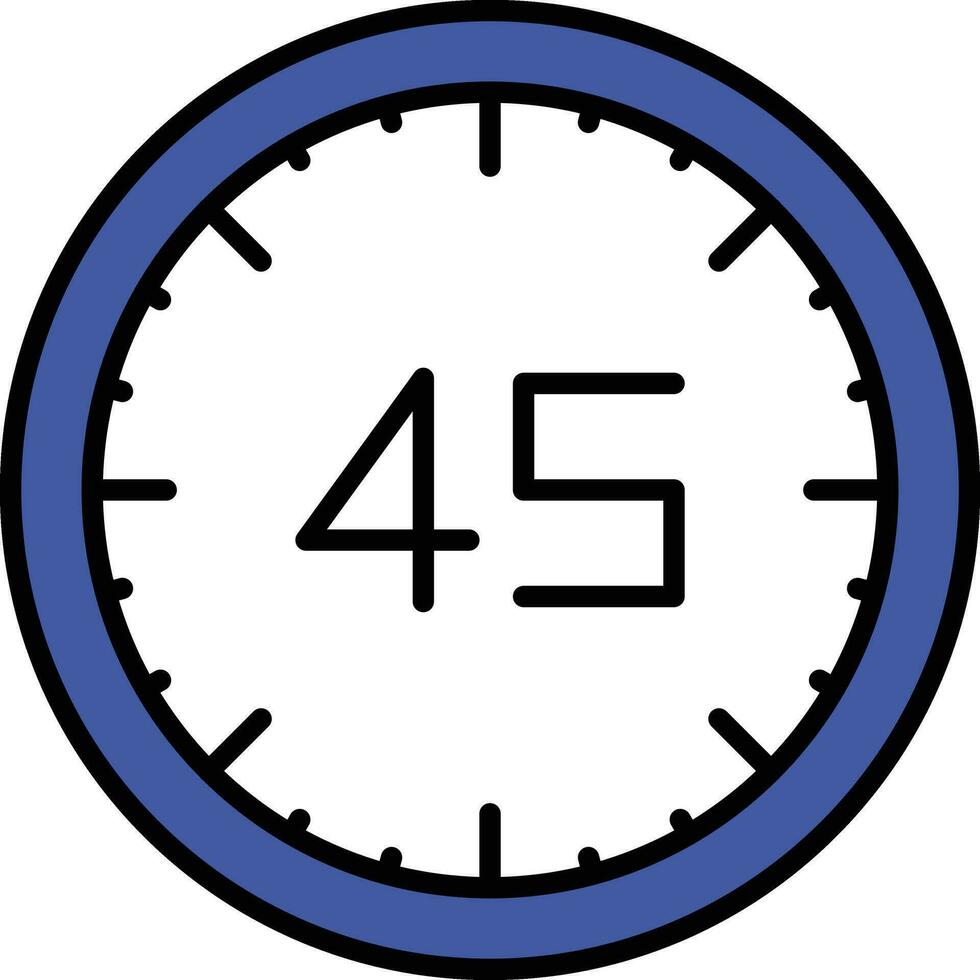 45-Minuten-Vektorsymbol vektor