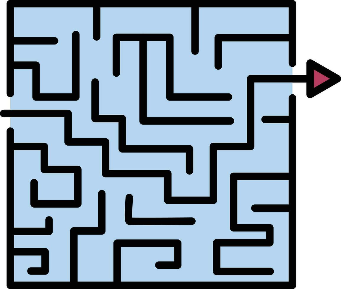 labyrint lösning vektor ikon