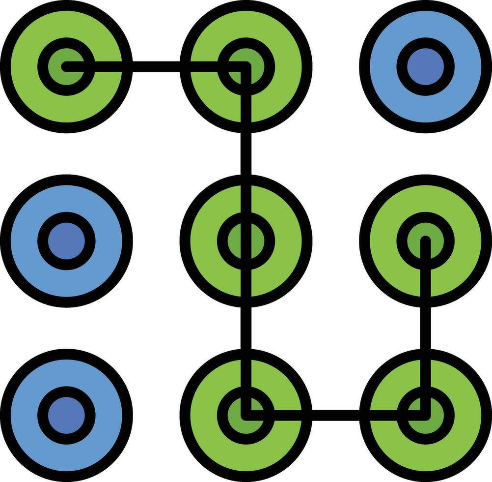 Vektorsymbol für Mustersperre vektor