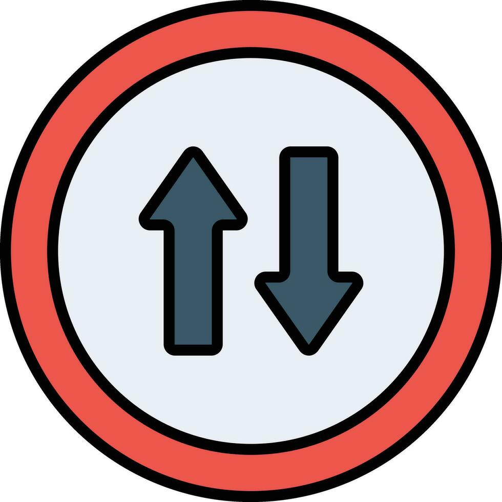 zwei Weg Vektor Symbol