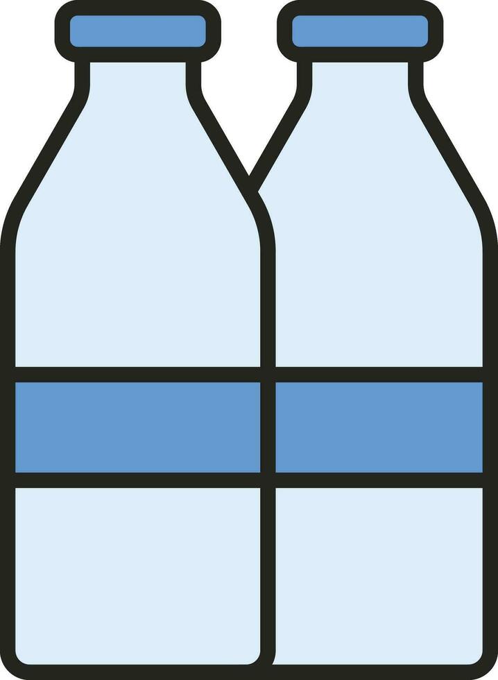 mjölk flaskor vektor ikon