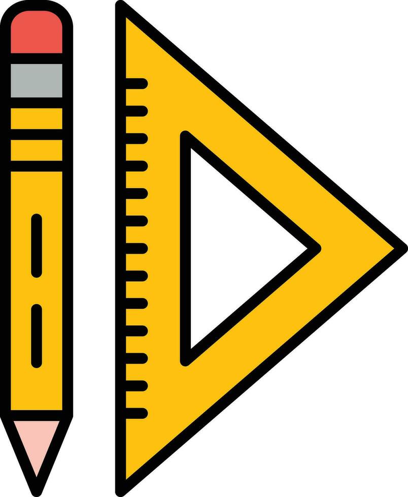 Bleistift und quadratisches Vektorsymbol vektor