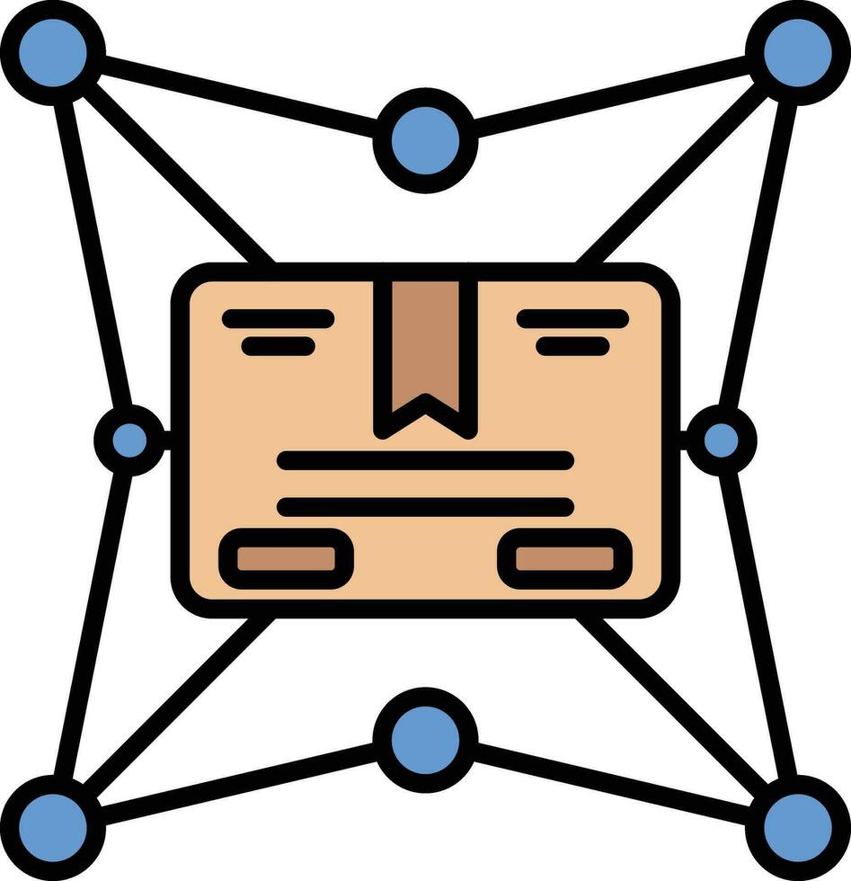 blockchain vektor ikon