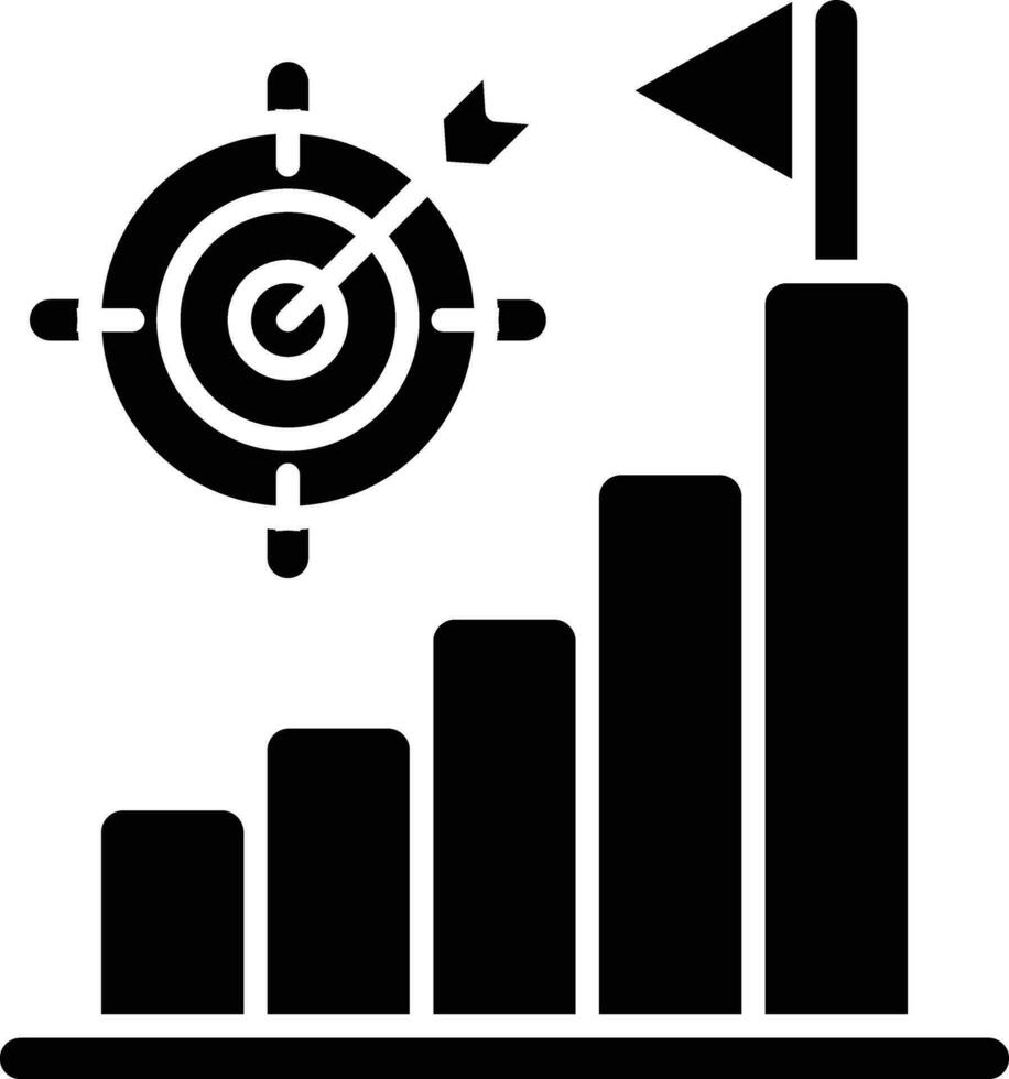 nå mål vektor ikon