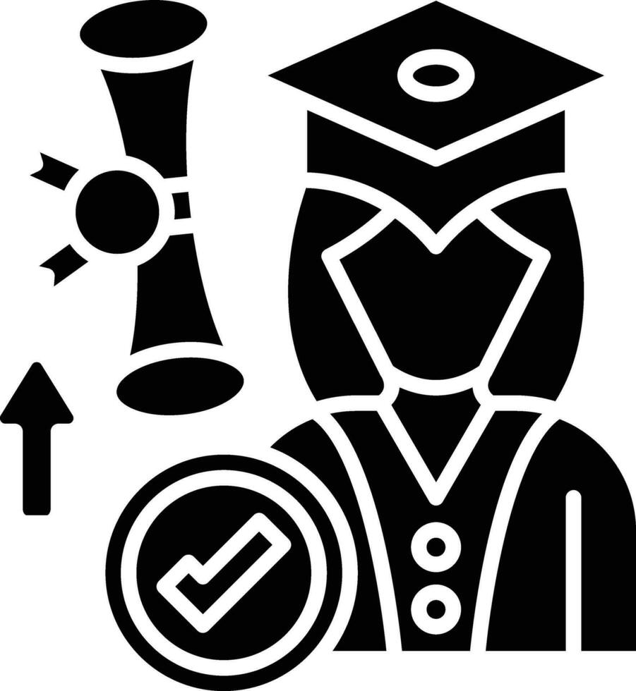 Aufbaustudium Schüler Vektor Symbol