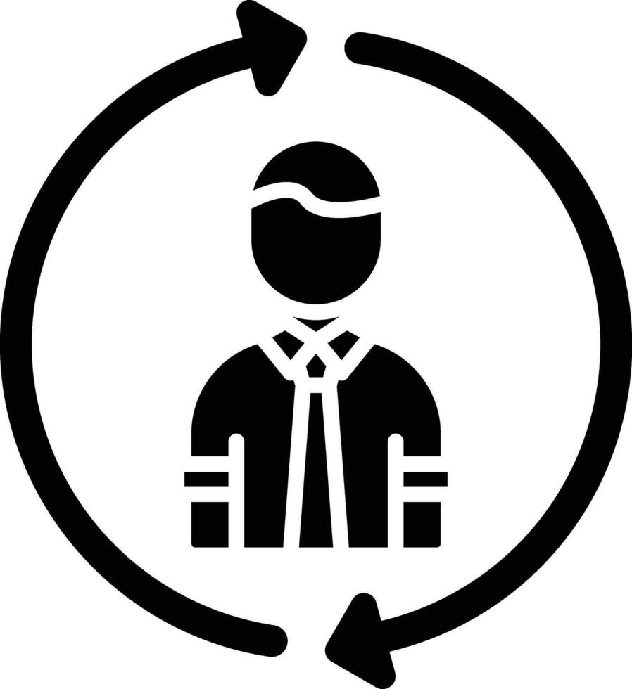 Job Drehung Vektor Symbol