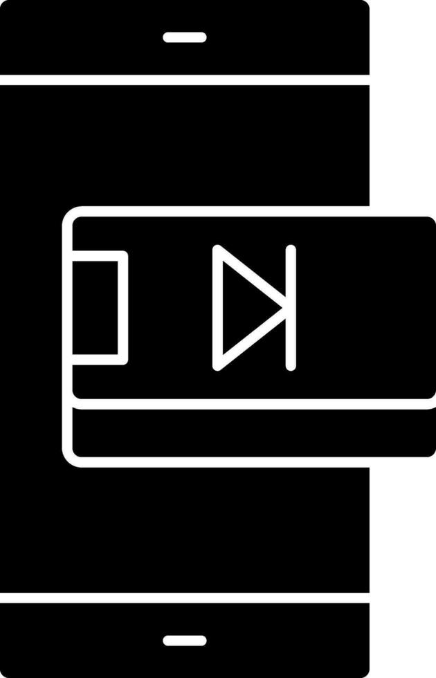 Handy, Mobiltelefon Video Vektor Symbol Design