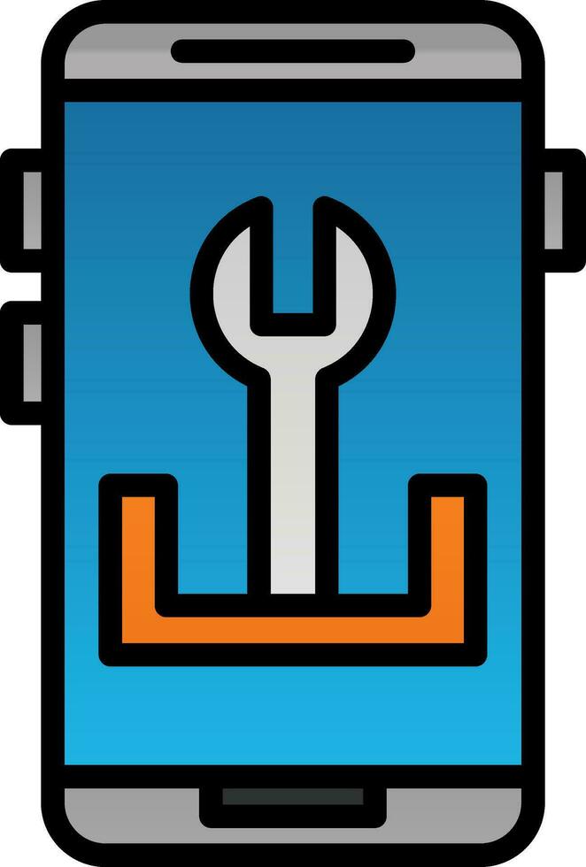 App Fehlerbehebung Vektor Symbol Design