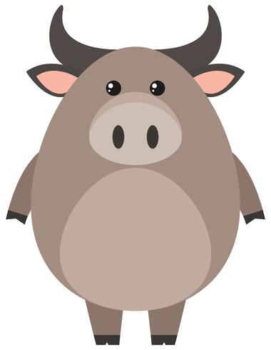 Buffel med rund kropp vektor