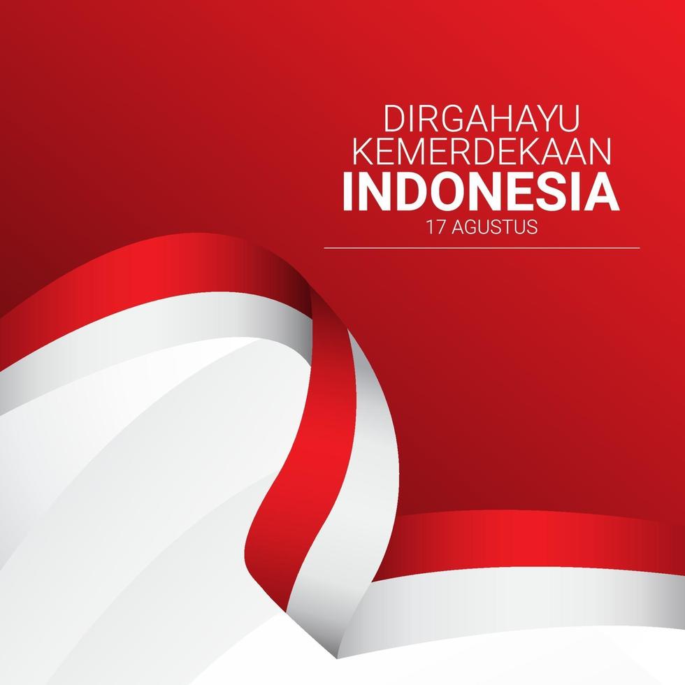 Indonesien Flagge Banner Vorlage flag vektor