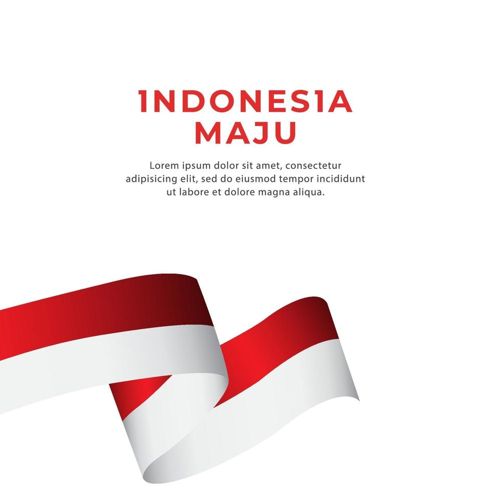 Indonesiens flagga banners mall vektor