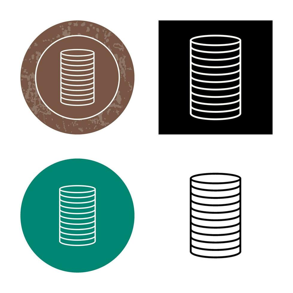 Vektorsymbol für Stapel von Münzen vektor
