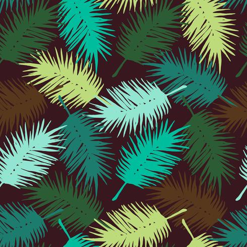 Nahtloses exotisches Muster mit Palmblättern. Vektor