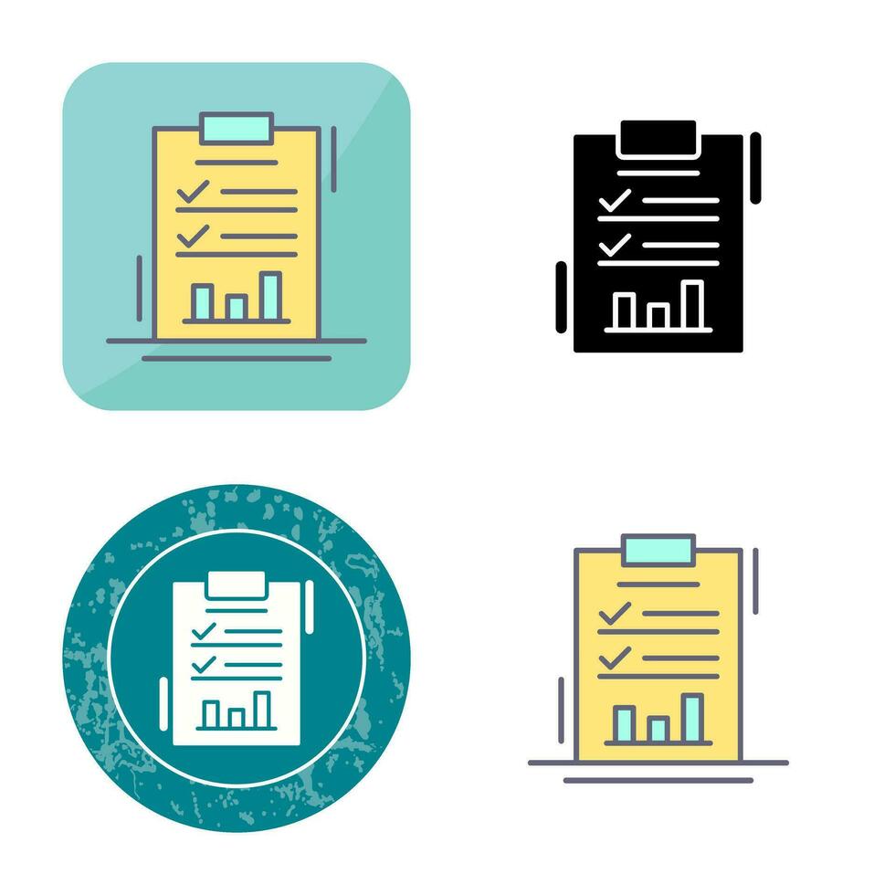 Vektorsymbol für die Berichtsliste vektor