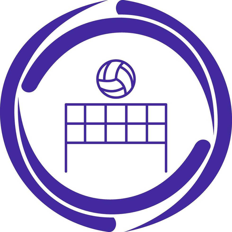 Beachvolleyball-Vektorsymbol vektor