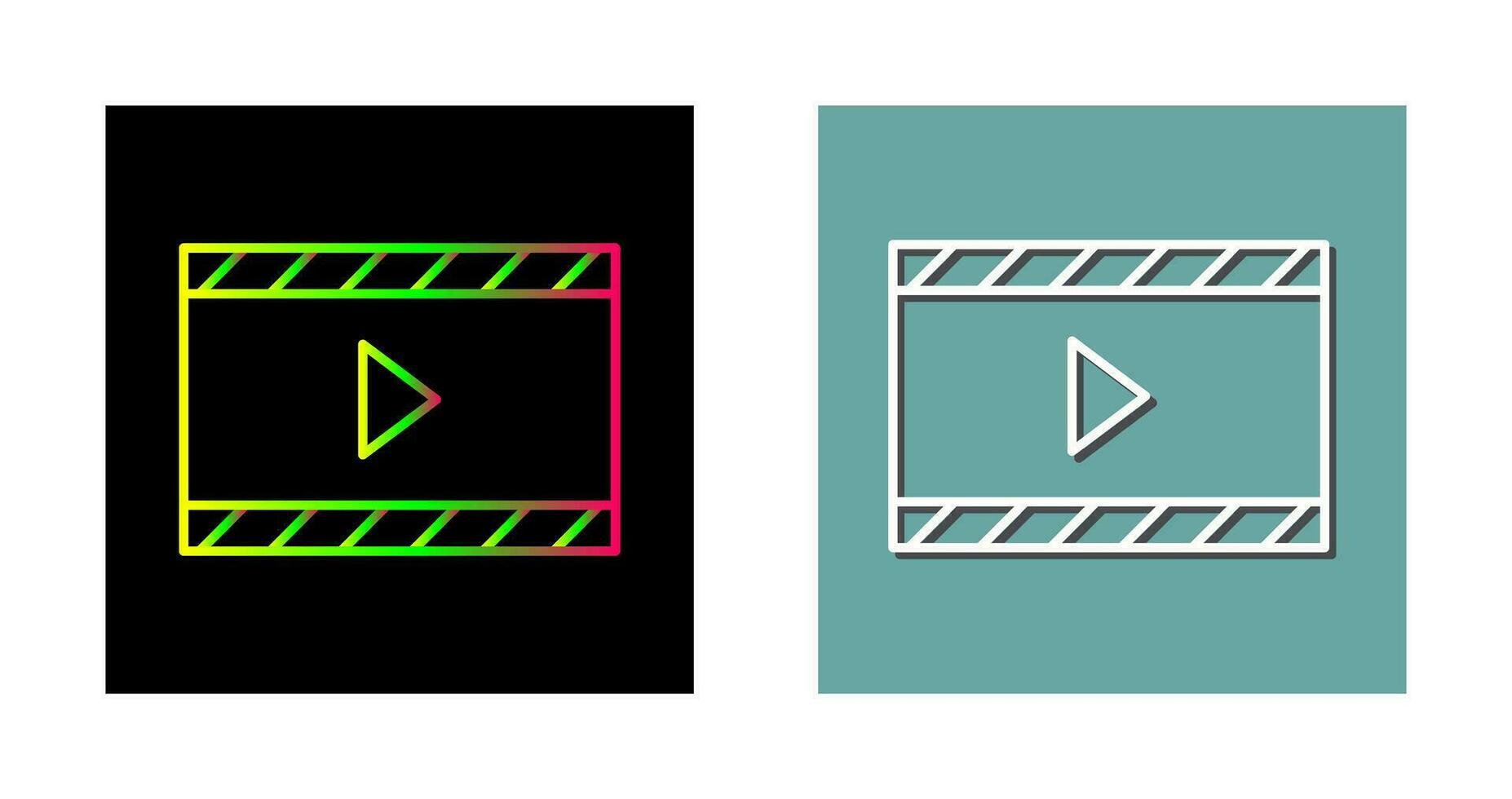 einzigartiges Video- und Animationsvektorsymbol vektor