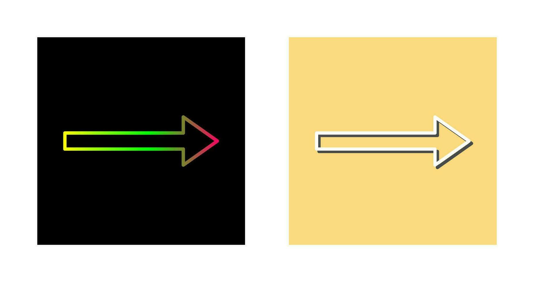 einzigartiges Vektorsymbol mit Pfeil nach rechts vektor