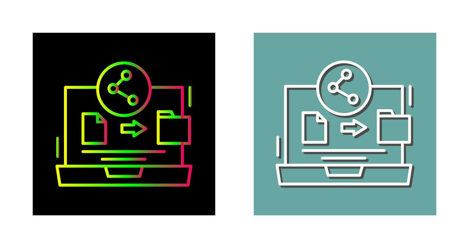 Dateifreigabe-Vektorsymbol vektor