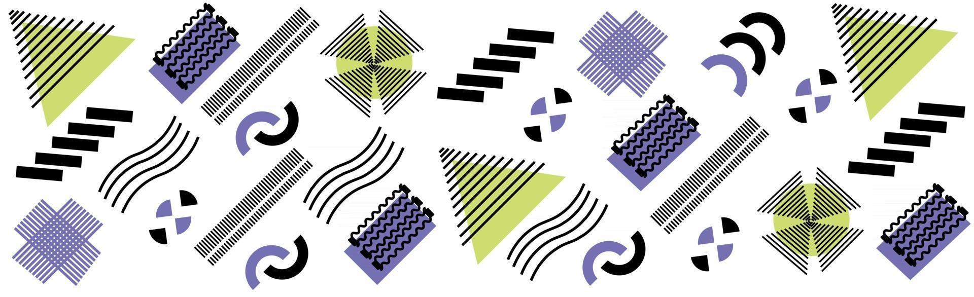 abstrakt bakgrund med olika geometriska former - illustration vektor