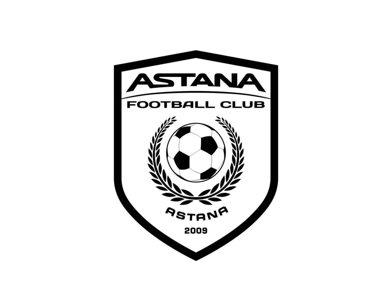 fc astana symbol klubb logotyp svart kazakhstan liga fotboll abstrakt design vektor illustration