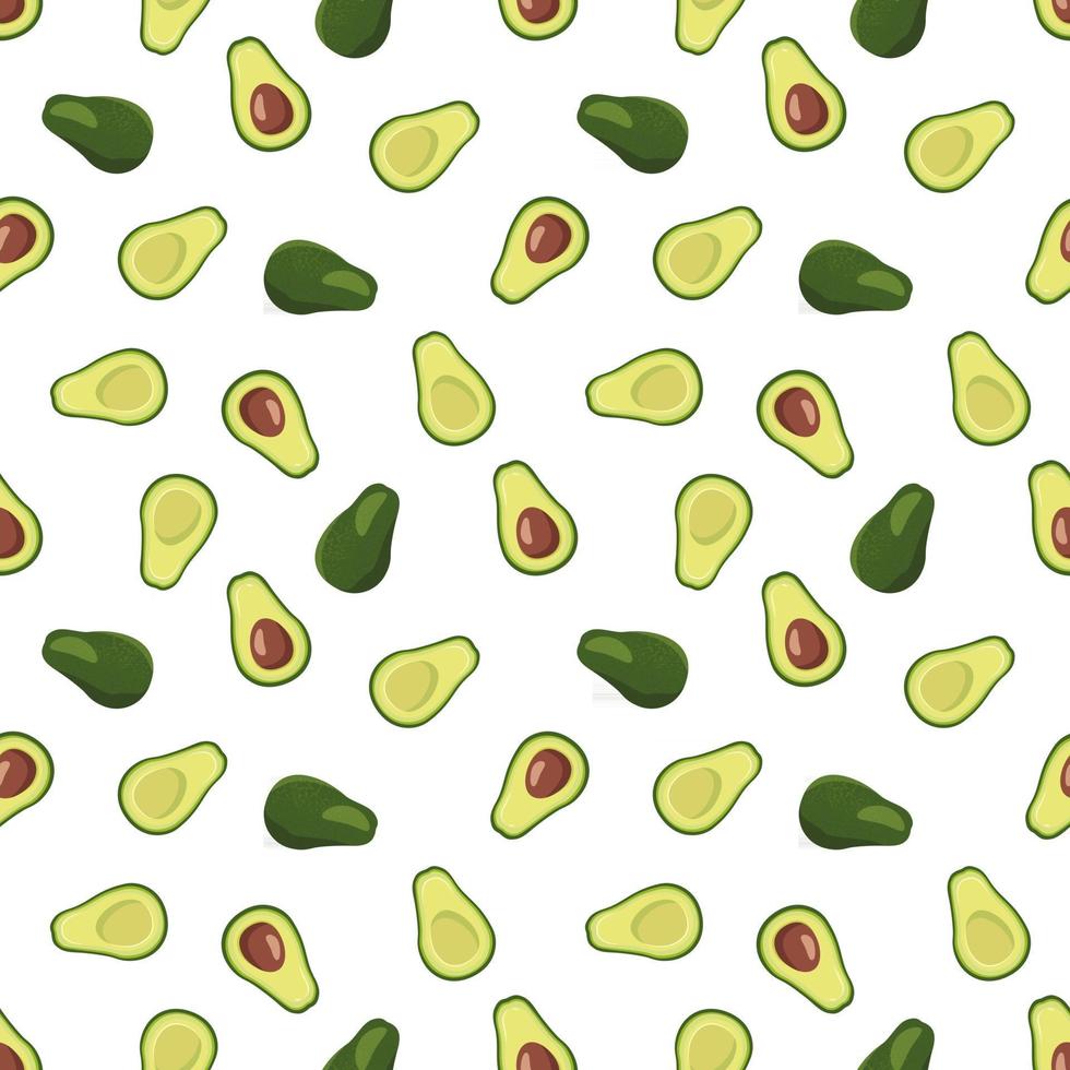 nahtloses Muster mit Avocado vektor
