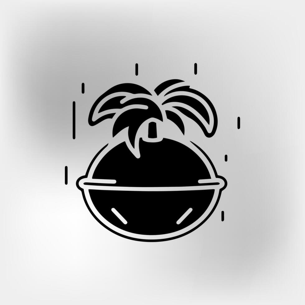Kokosnuss Symbol, Vektor Illustration Vektor isoliert auf Weiß Hintergrund