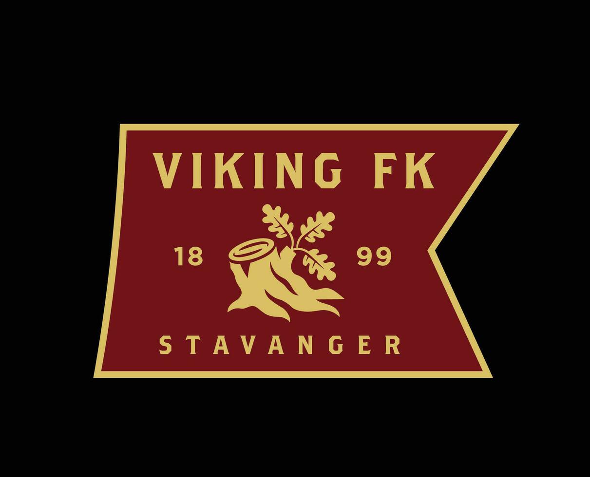 viking fk klubb logotyp symbol Norge liga fotboll abstrakt design vektor illustration med svart bakgrund