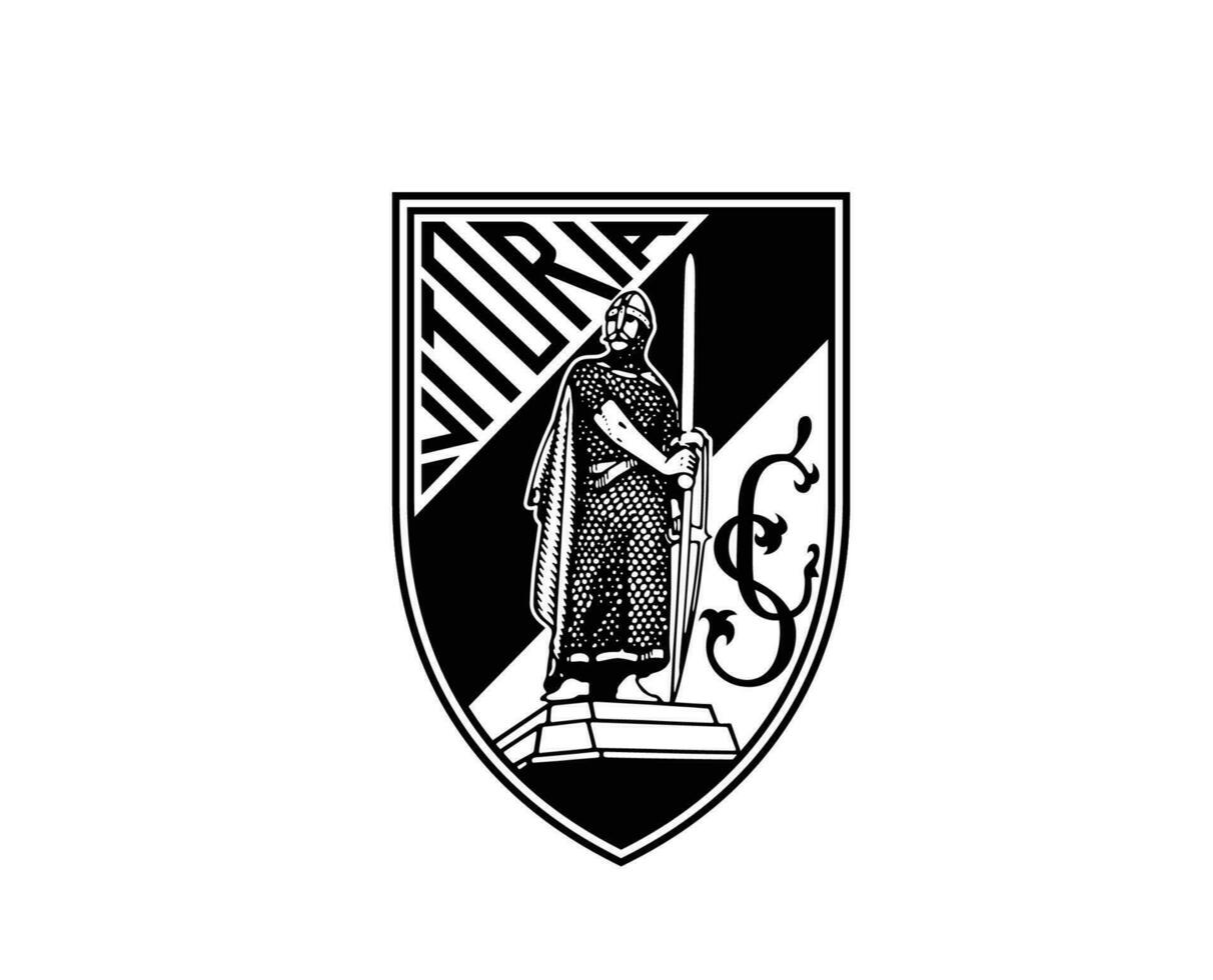 vitoria guimaraes klubb logotyp symbol svart portugal liga fotboll abstrakt design vektor illustration