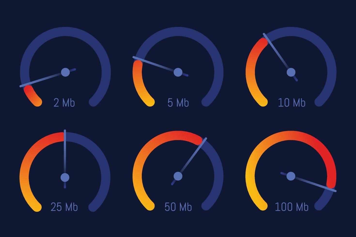 Tachometer Internet Geschwindigkeitsanzeige Vektor-Design vektor