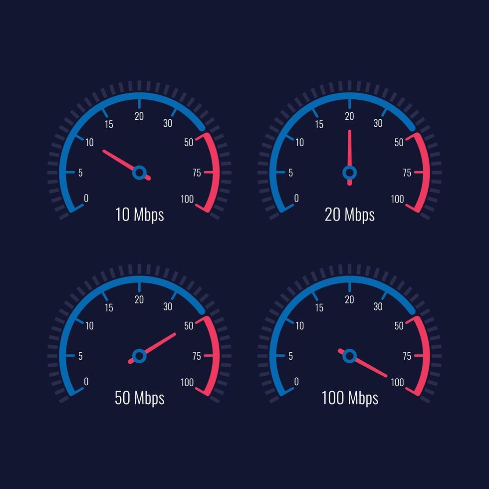 Tachometer Internet Geschwindigkeitsanzeige Vektor-Design vektor