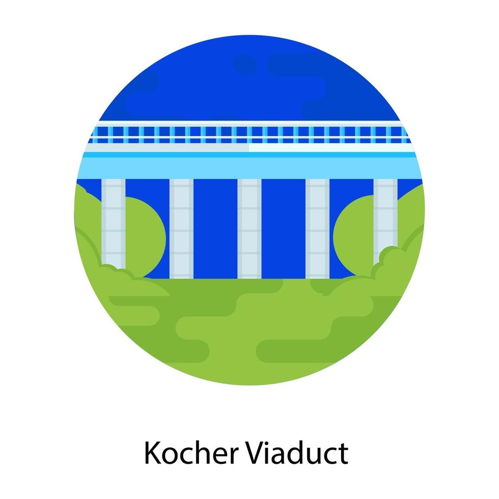 Kocher Viaduktbrücke vektor