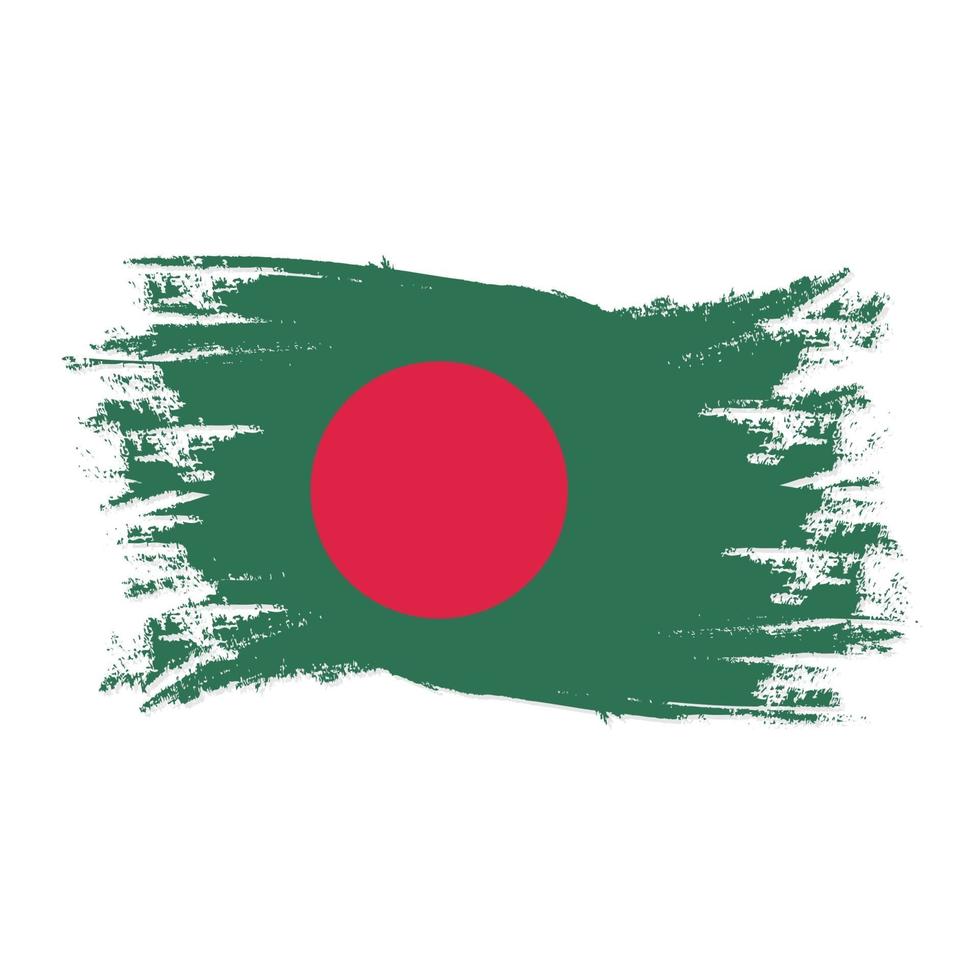 Bangladesch-Flagge mit Aquarellpinsel-Designvektor design vektor