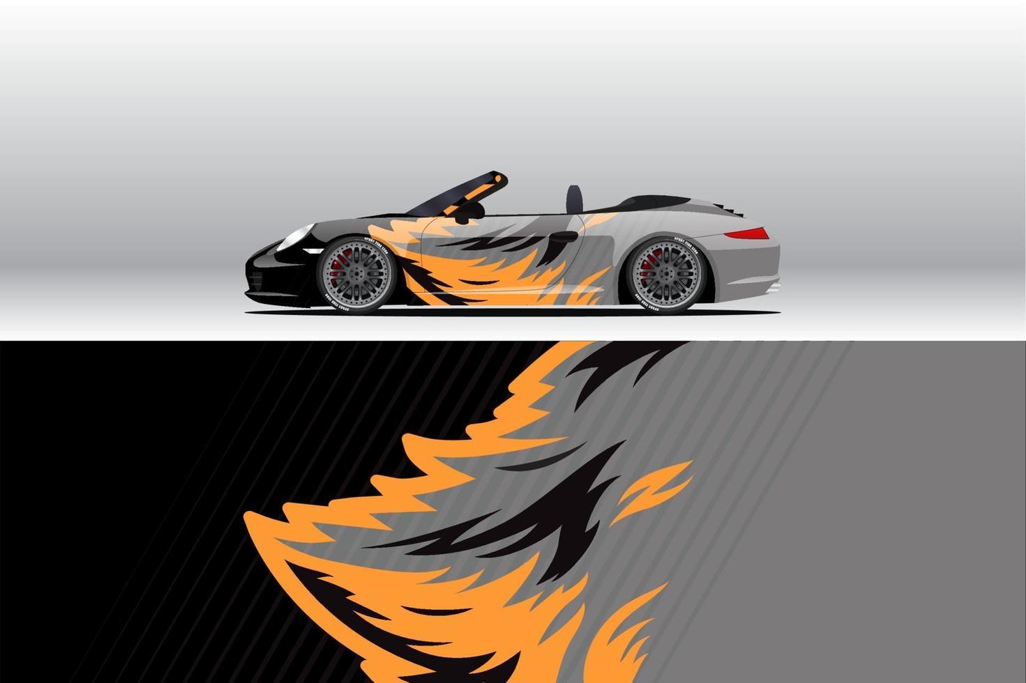 bil wrap dekal mönster. för racing livery eller daglig bil vinyl klistermärke vektor