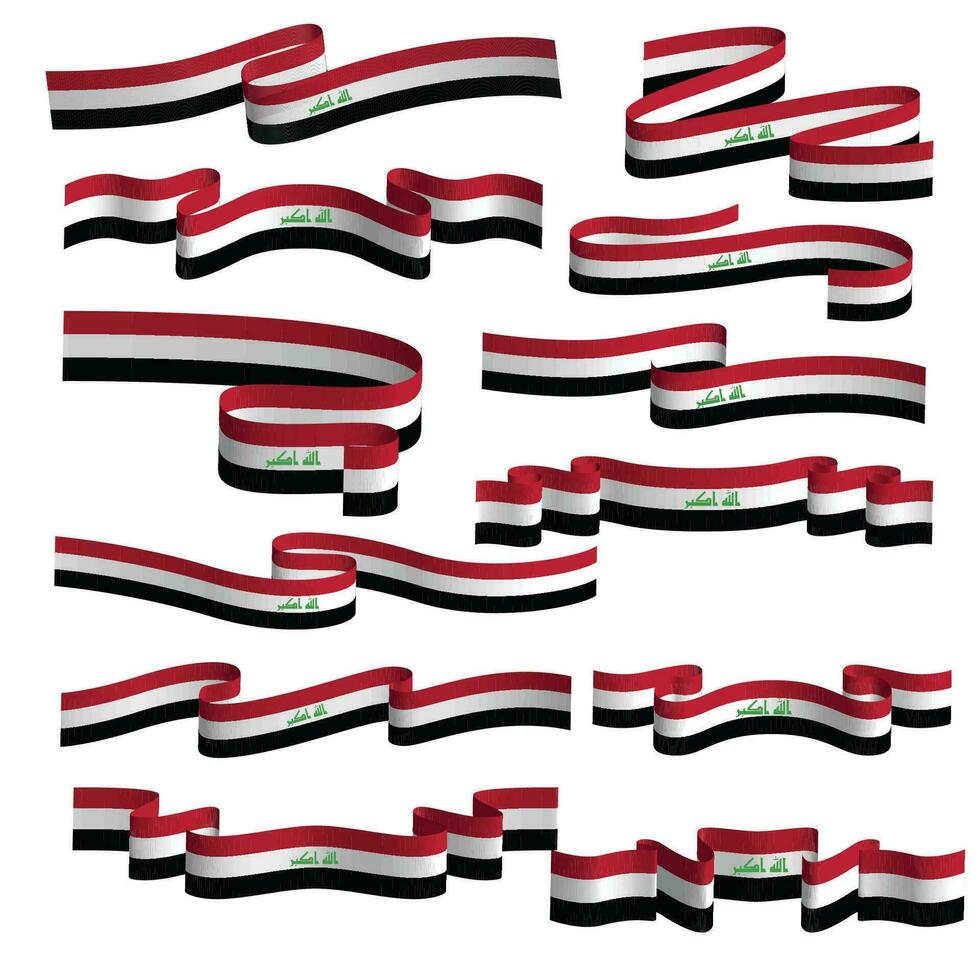 irak band flagga vektor element