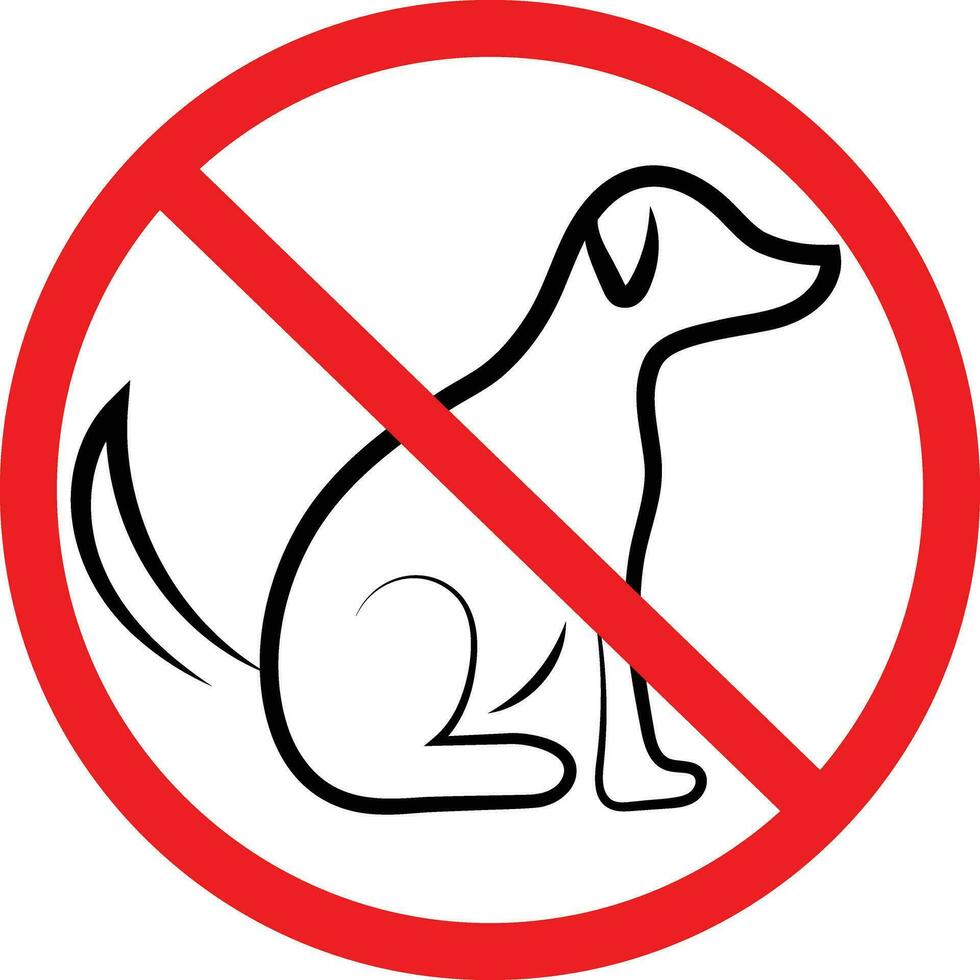 Nein Hund, Haustier Verbot Symbol Symbol vektor