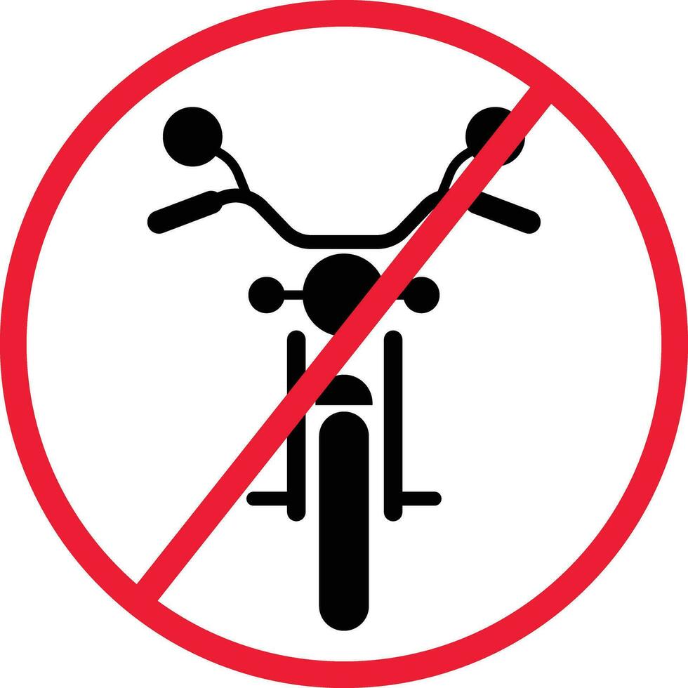 Nein Motorrad Verbot Symbol Zeichen vektor