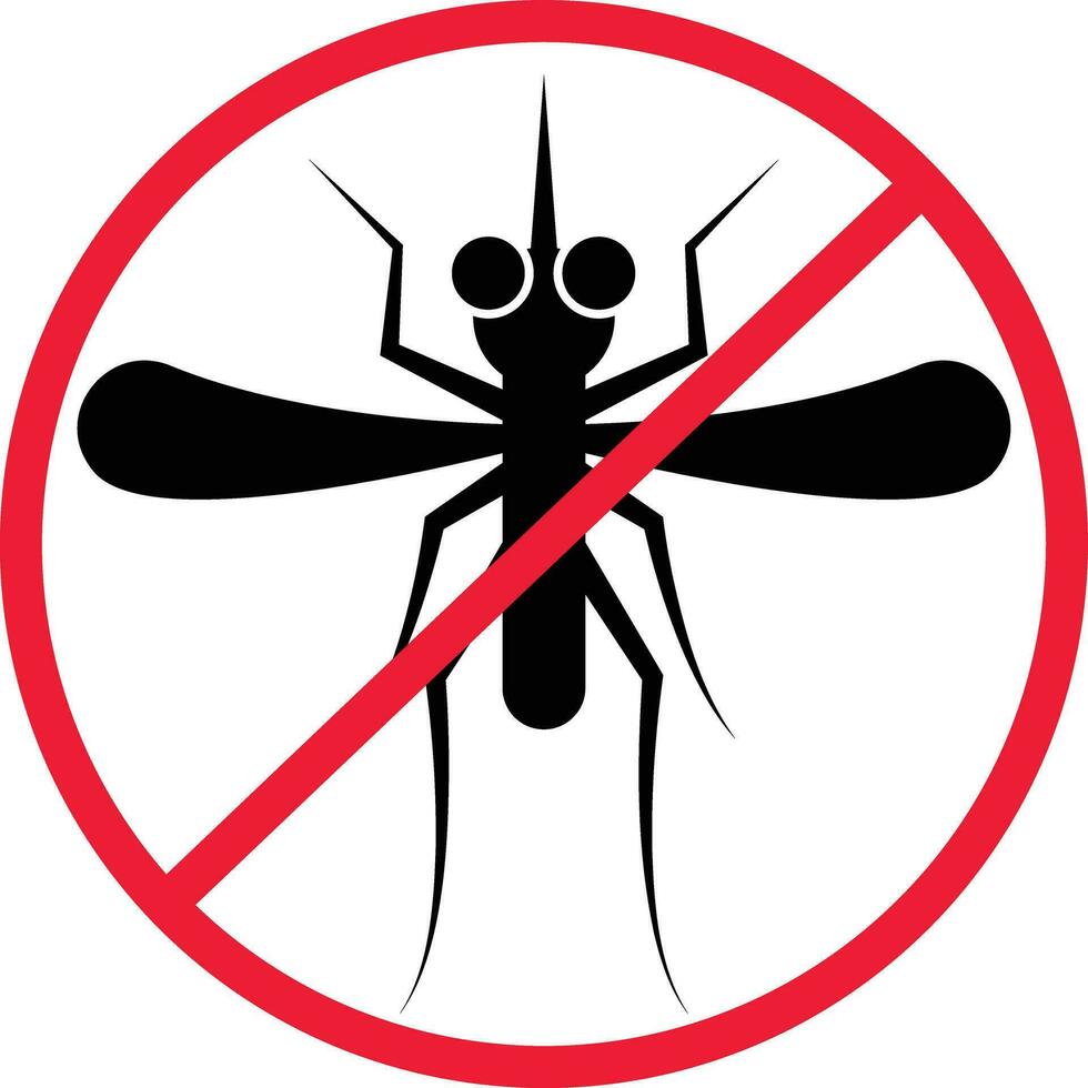 Nej mygga, malaria sjukdom ikon symbol vektor