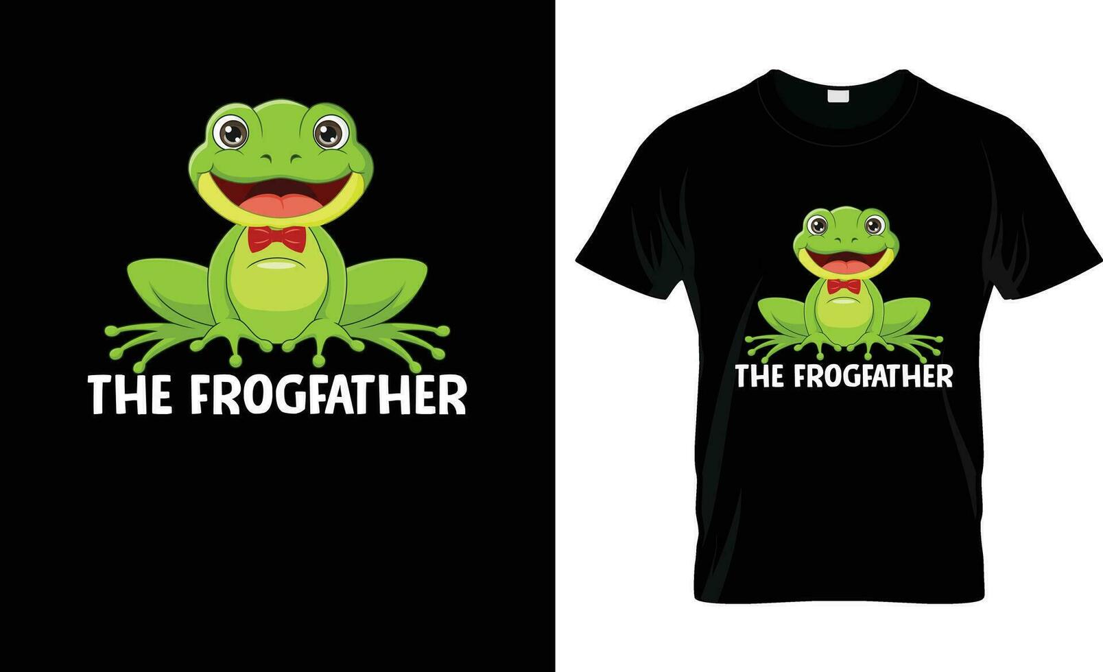 das Froschvater bunt Grafik T-Shirt, T-Shirt drucken Attrappe, Lehrmodell, Simulation vektor