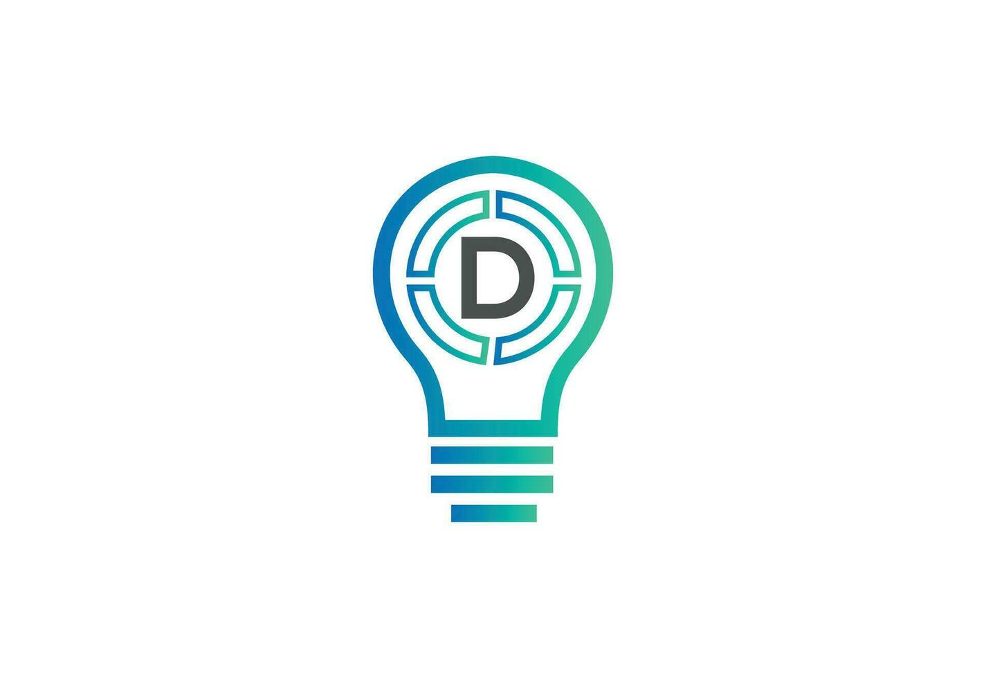 Initiale Brief d Logo mit Birne vektor