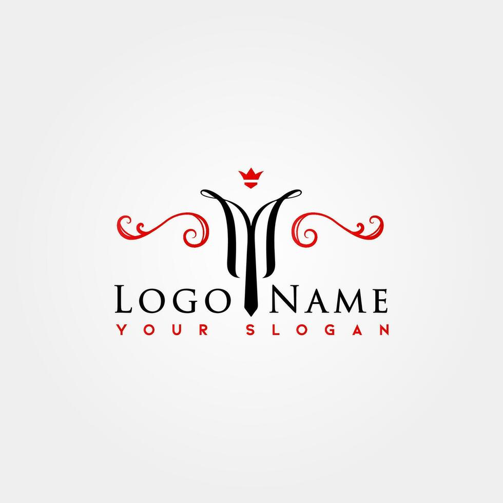 Initiale Brief m Stoff Logo Design vektor