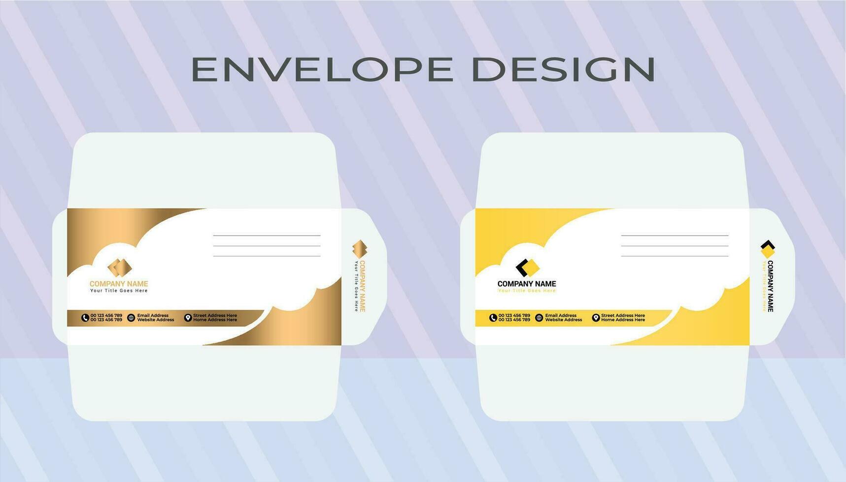 Vektor modern kreativ persönlich und Fachmann verwenden und Unternehmen Briefumschlag Design Vorlage mit 2 Farben