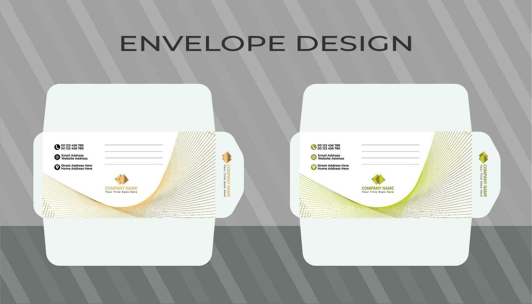 Vektor modern kreativ persönlich und Fachmann verwenden und Unternehmen Briefumschlag Design Vorlage mit 2 Farben