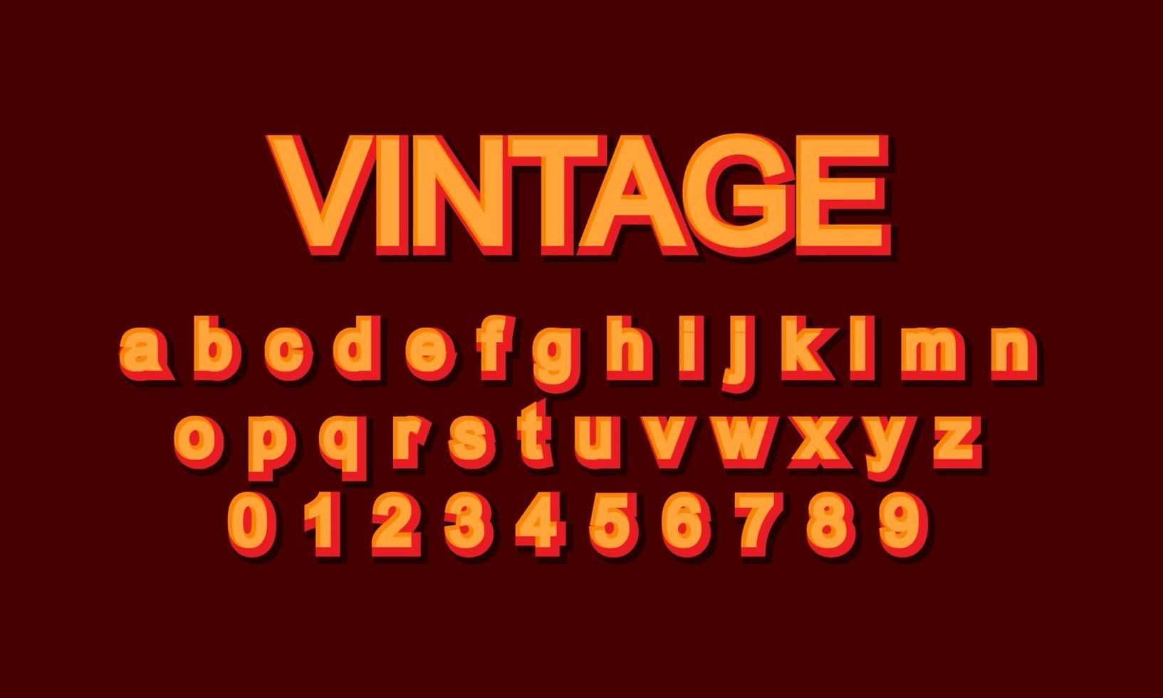 Vintage-Schriftalphabet vektor
